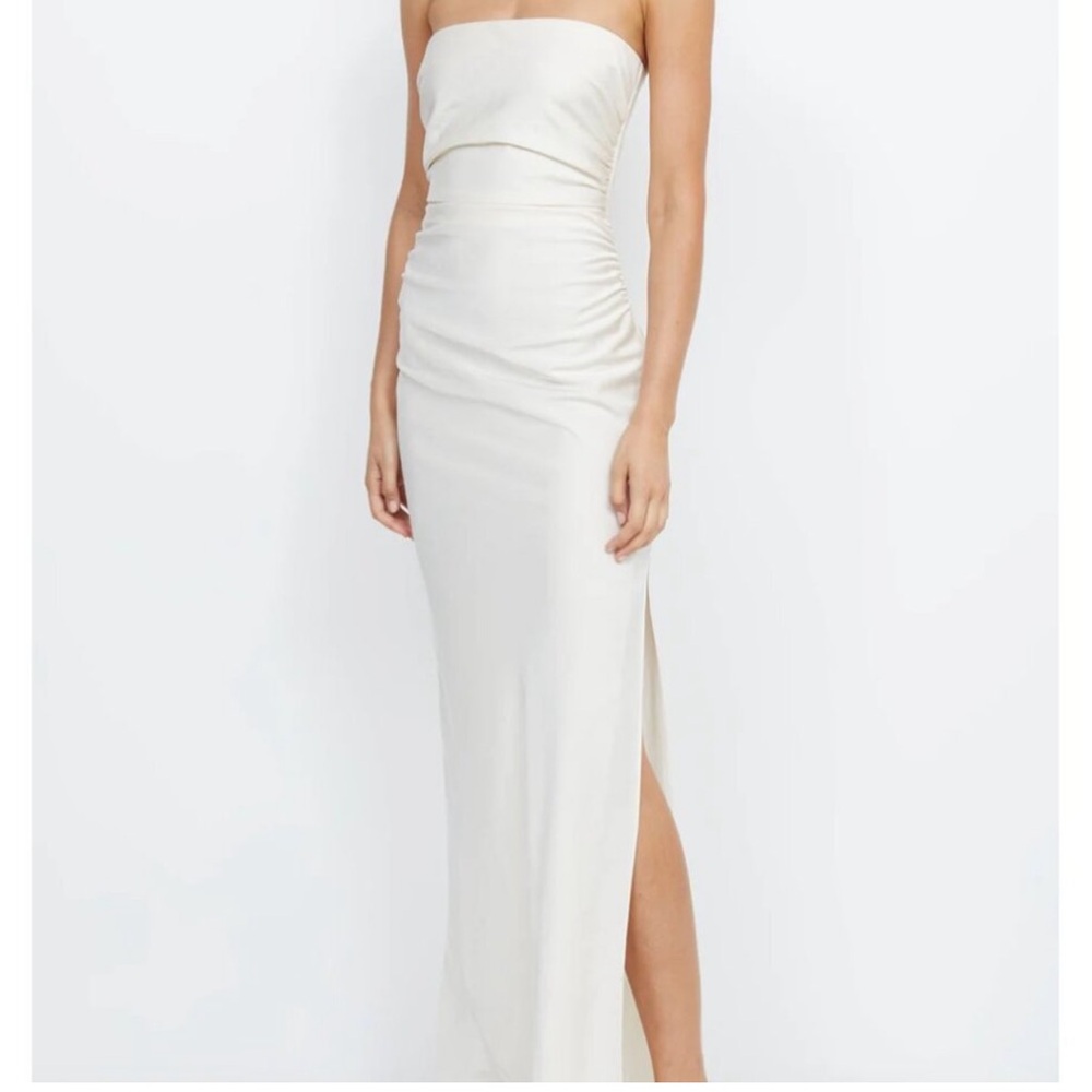 bec + bridge Strapless Cream Dress